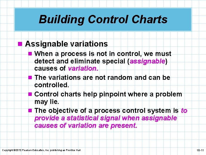 Control Vs Not In Control Chapter 16 Statistical Quality Control To accompany Quantitative