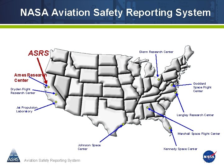 NASA Aviation Safety Reporting System ASRS Glenn Research Center Ames Research Center Goddard Space
