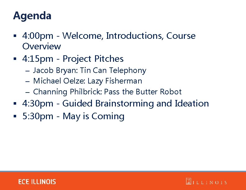 Agenda § 4: 00 pm - Welcome, Introductions, Course Overview § 4: 15 pm Agenda § 4: 00 pm - Welcome, Introductions, Course Overview § 4: 15 pm