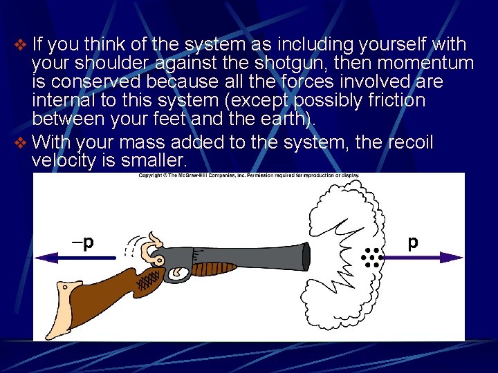 v If you think of the system as including yourself with your shoulder against v If you think of the system as including yourself with your shoulder against