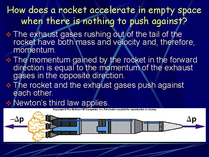 How does a rocket accelerate in empty space when there is nothing to push How does a rocket accelerate in empty space when there is nothing to push