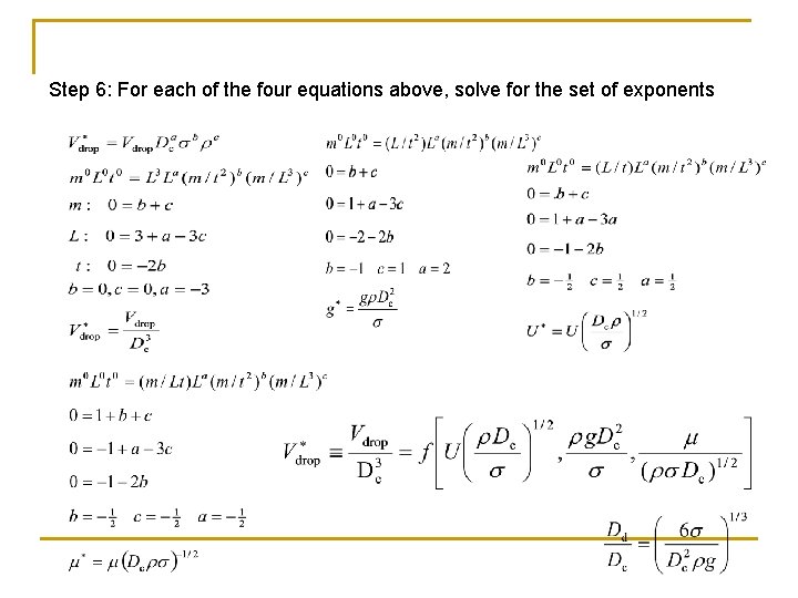 Step 6: For each of the four equations above, solve for the set of