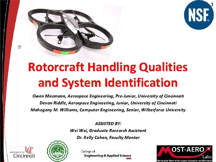 1 Rotorcraft Handling Qualities and System Identification Owen