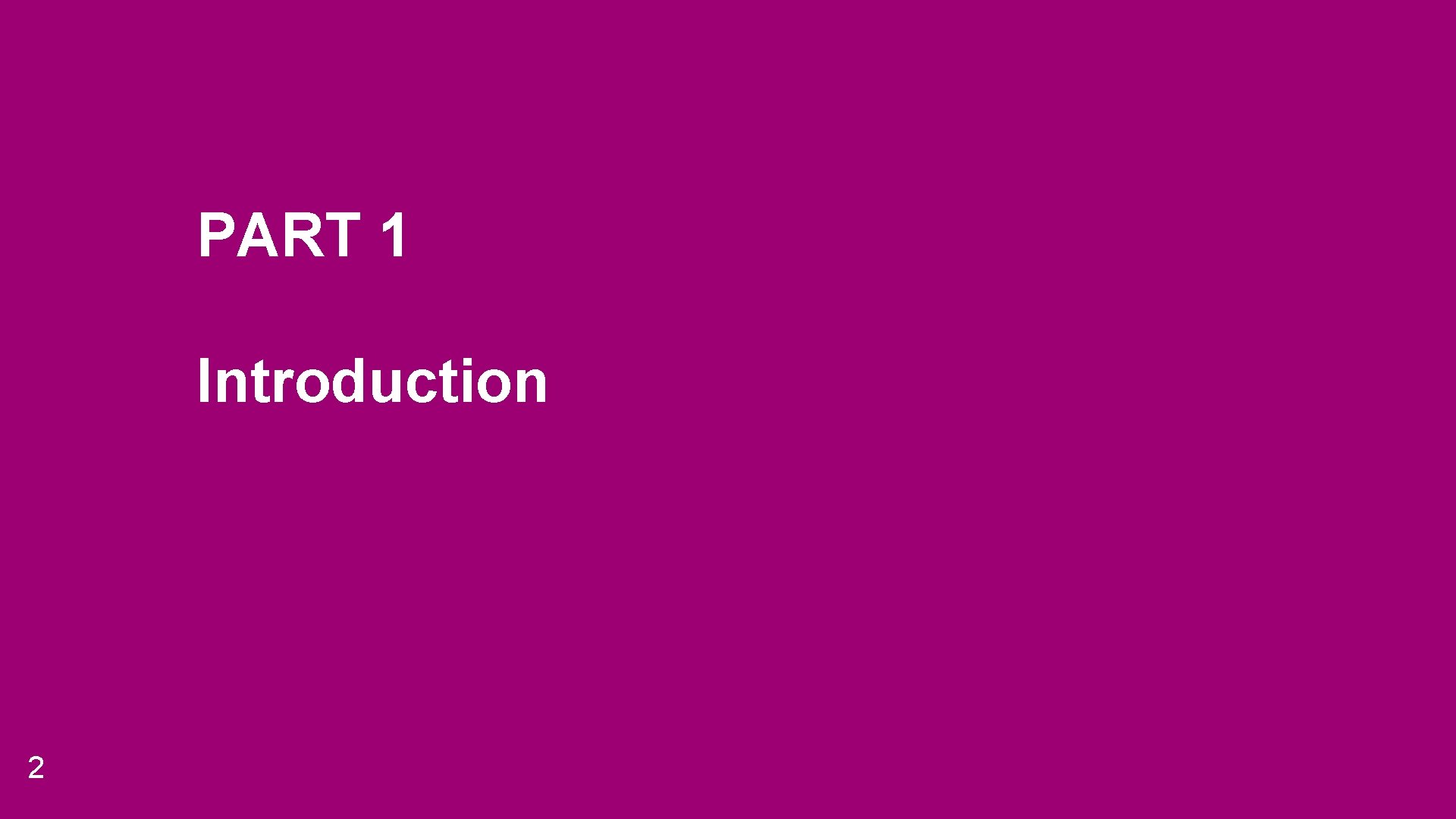 PART 1 Introduction 2 