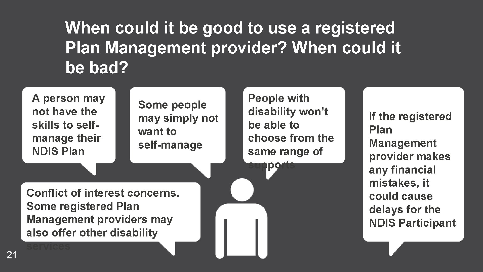 When could it be good to use a registered Plan Management provider? When could