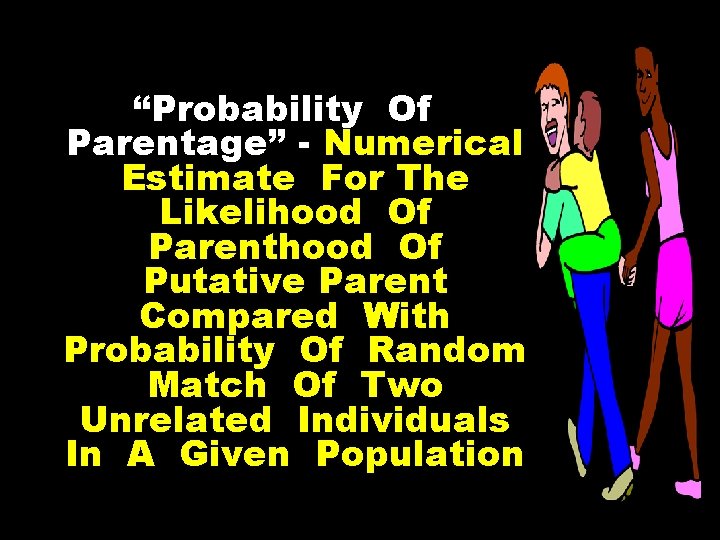 “Probability Of Parentage” - Numerical Estimate For The Likelihood Of Parenthood Of Putative Parent