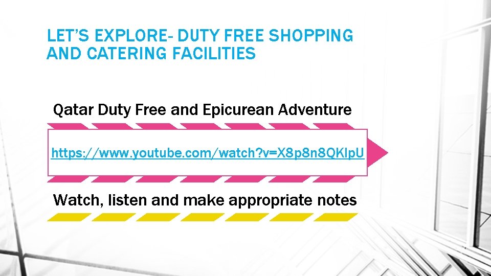 LET’S EXPLORE- DUTY FREE SHOPPING AND CATERING FACILITIES Qatar Duty Free and Epicurean Adventure