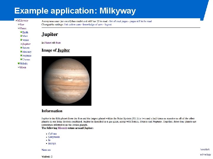 Example application: Milkyway 