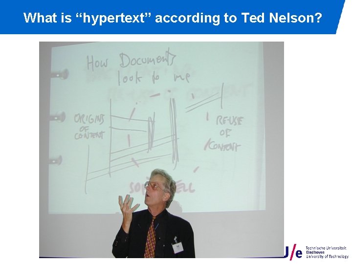 What is “hypertext” according to Ted Nelson? 