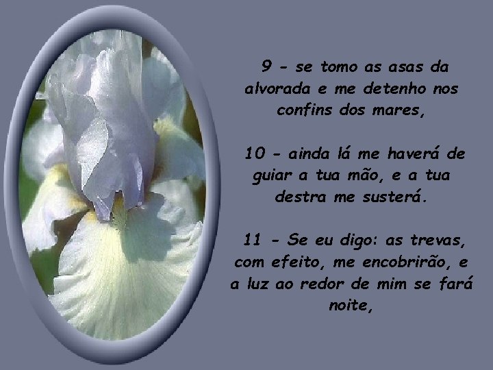 9 - se tomo as asas da alvorada e me detenho nos confins dos 9 - se tomo as asas da alvorada e me detenho nos confins dos