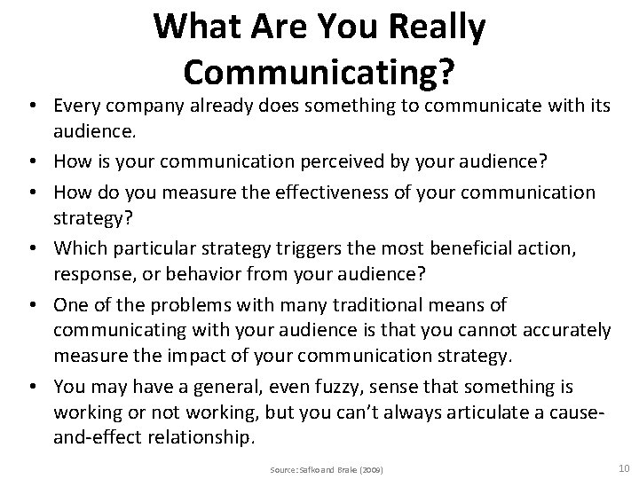 What Are You Really Communicating? • Every company already does something to communicate with What Are You Really Communicating? • Every company already does something to communicate with