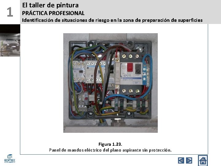 1 El taller de pintura PRÁCTICA PROFESIONAL Identificación de situaciones de riesgo en la