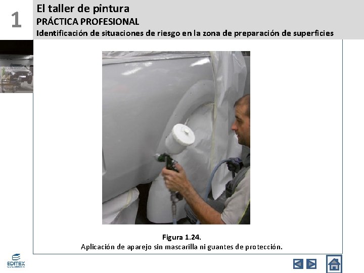 1 El taller de pintura PRÁCTICA PROFESIONAL Identificación de situaciones de riesgo en la