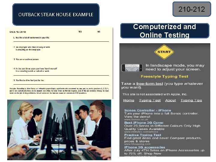 OUTBACK STEAK HOUSE EXAMPLE 210 -212 Computerized and Online Testing 