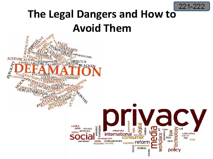 The Legal Dangers and How to Avoid Them 221 -222 