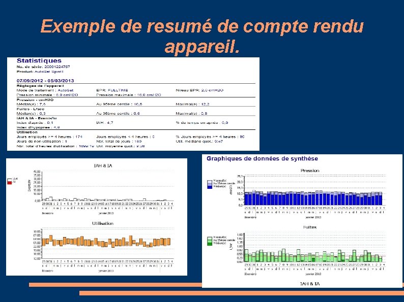 Exemple de resumé de compte rendu appareil. 