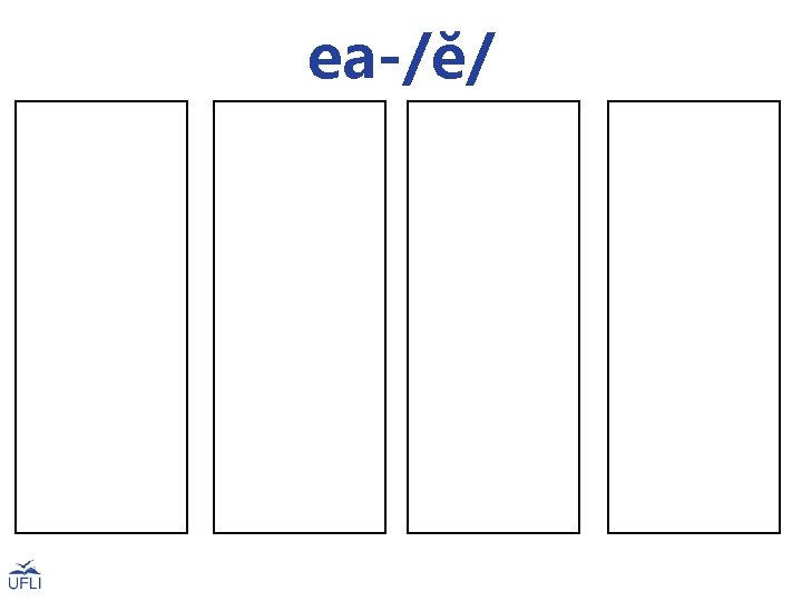 ea-/ĕ/ head meant read bread spread breath eat head dead health death thread sweat