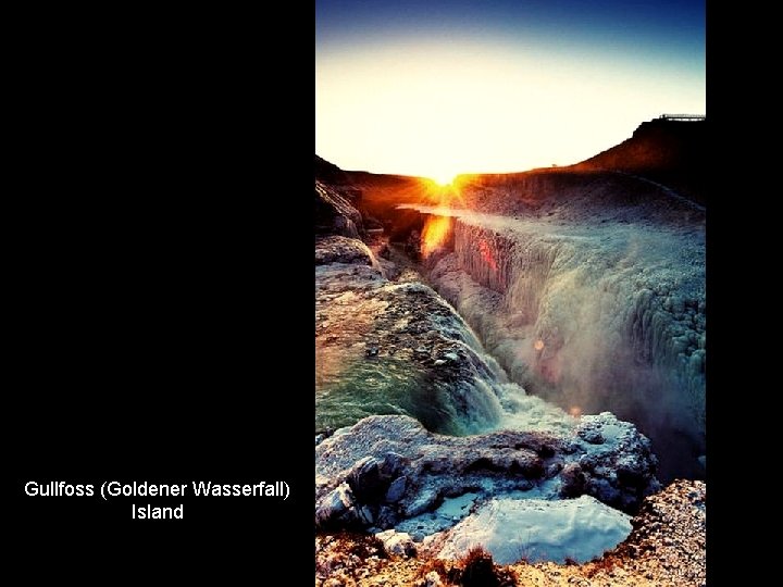 Gullfoss (Goldener Wasserfall) Island 