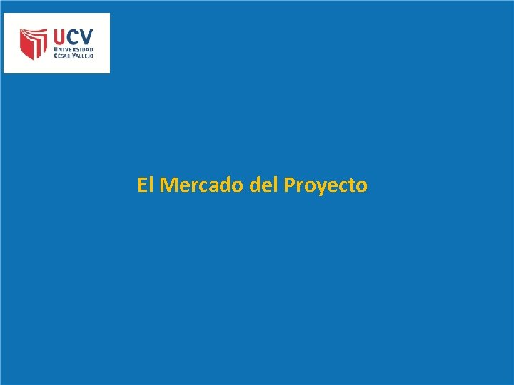 V El Mercado del Proyecto V El Mercado del Proyecto