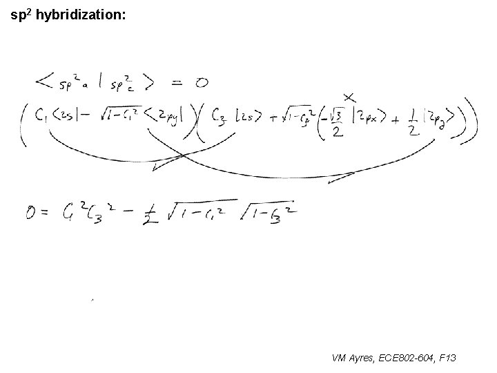 sp 2 hybridization: VM Ayres, ECE 802 -604, F 13 