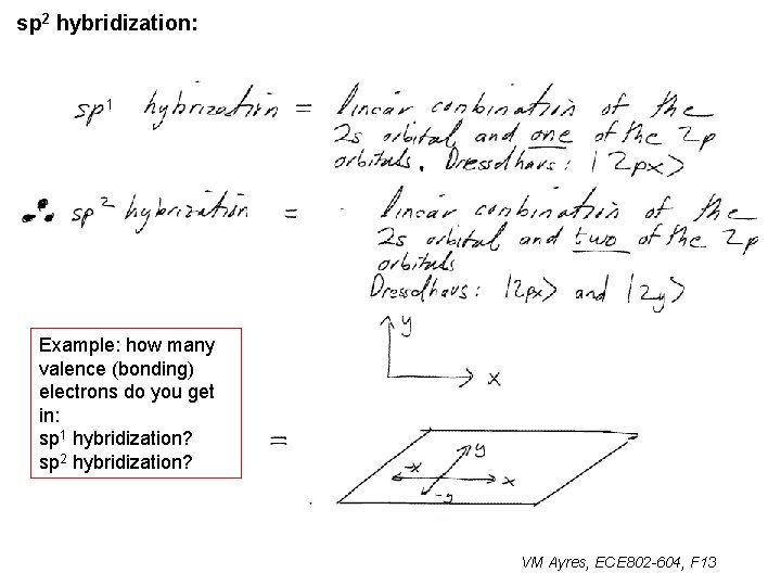 sp 2 hybridization: 1 Example: how many valence (bonding) electrons do you get in: