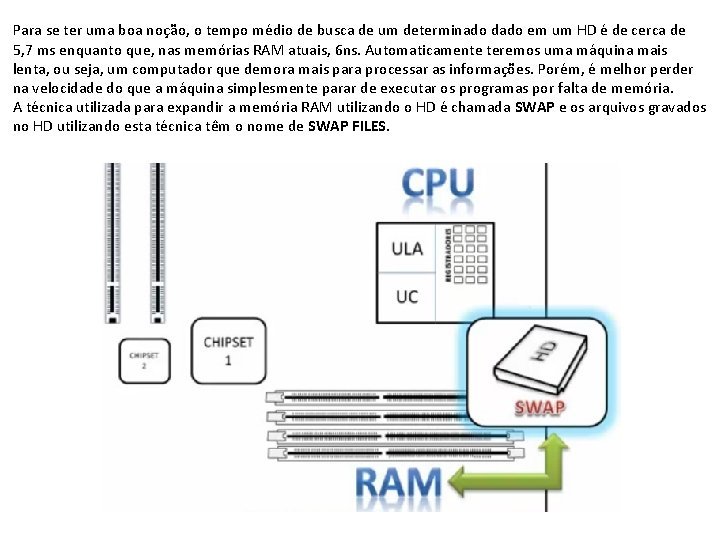 Para se ter uma boa noção, o tempo médio de busca de um determinado