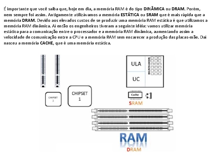 É importante que você saiba que, hoje em dia, a memória RAM é do