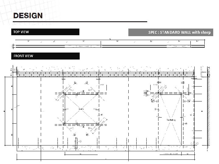 TOP VIEW FRONT VIEW SPEC : STANDARD WALL with sharp 