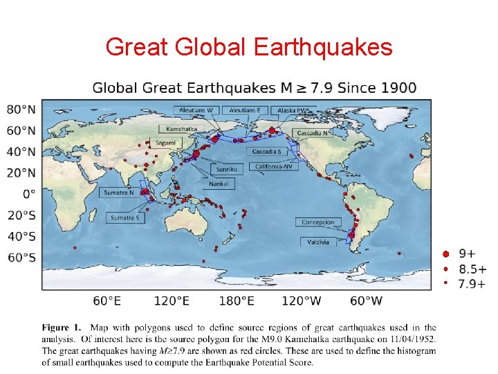 Great Global Earthquakes Great Global Earthquakes
