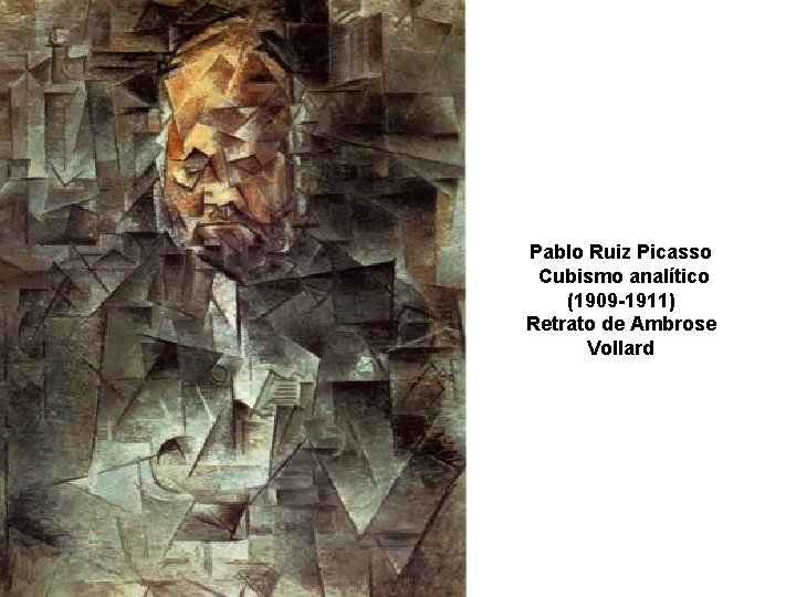 Pablo Ruiz Picasso Cubismo analítico (1909 -1911) Retrato de Ambrose Vollard 