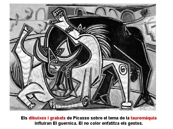 Els dibuixos i grabats de Picasso sobre el tema de la tauromàquia influiran El