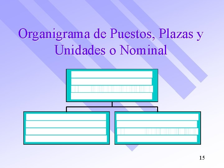 Organigrama de Puestos, Plazas y Unidades o Nominal 15 