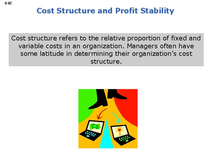 6 -62 Cost Structure and Profit Stability Cost structure refers to the relative proportion