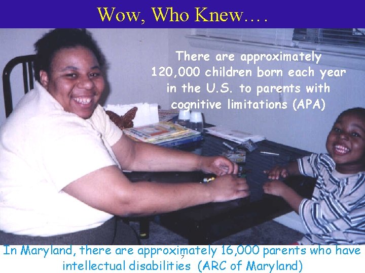 Wow, Who Knew…. There approximately 120, 000 children born each year in the U.