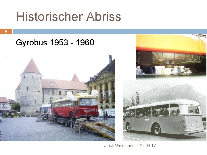 Historischer Abriss 6 Gyrobus 1953 - 1960 Ulrich Weidmann 22. 09. 17 