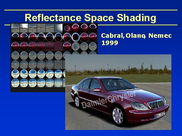 Reflectance Space Shading Cabral, Olano, Nemec 1999 