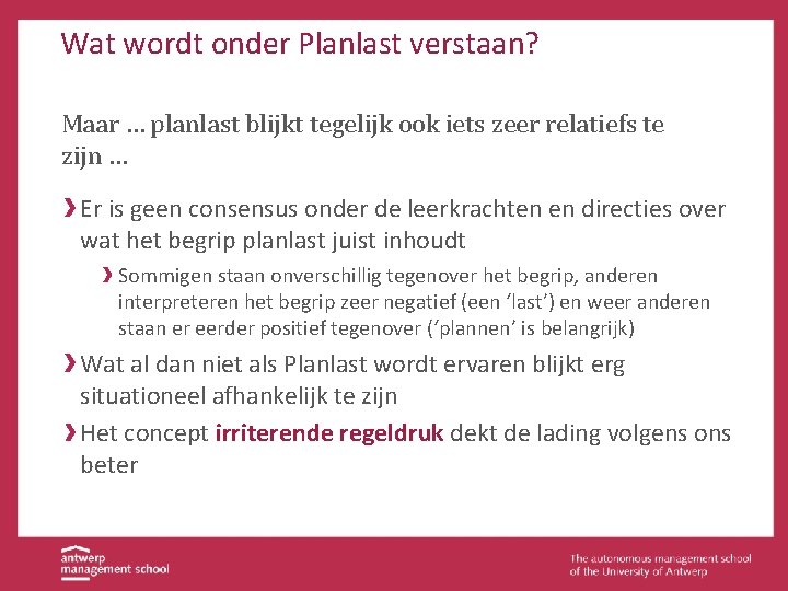 Wat wordt onder Planlast verstaan? Maar … planlast blijkt tegelijk ook iets zeer relatiefs