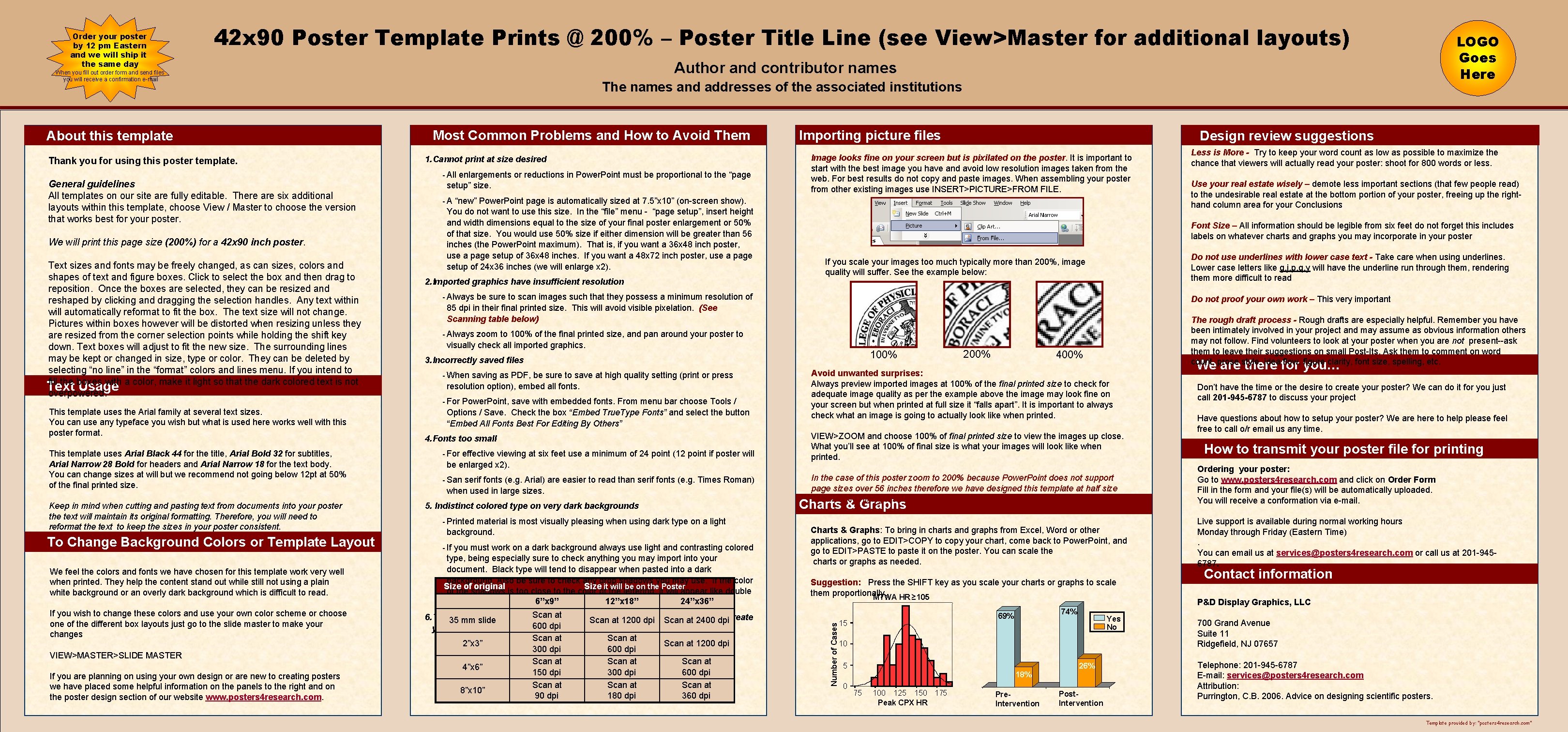 42 x 90 Poster Template Prints @ 200% – Poster Title Line (see View>Master