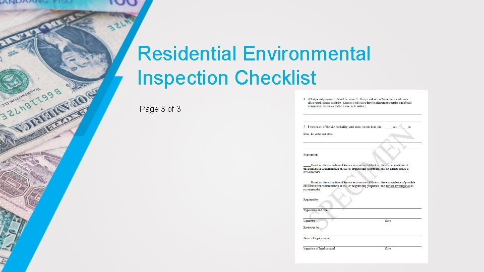 Residential Environmental Inspection Checklist Page 3 of 3 Residential Environmental Inspection Checklist Page 3 of 3