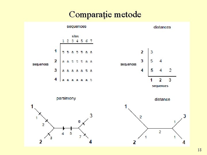 Comparație metode 18 