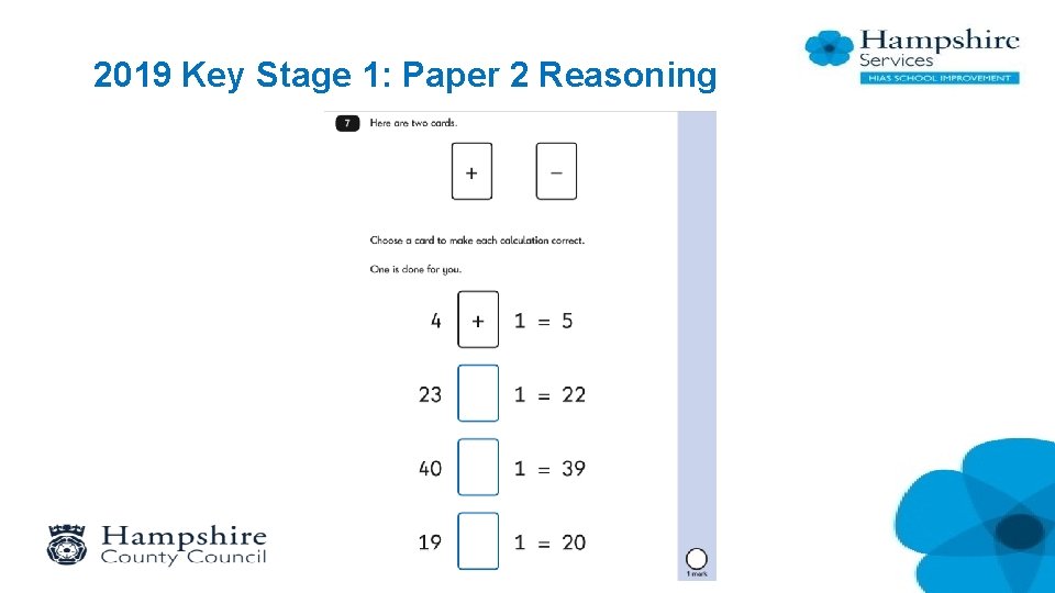 2019 Key Stage 1: Paper 2 Reasoning 