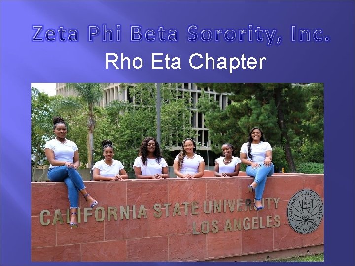 Rho Eta Chapter 