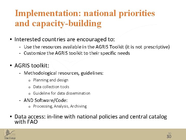 Implementation: national priorities and capacity-building • Interested countries are encouraged to: ‐ Use the Implementation: national priorities and capacity-building • Interested countries are encouraged to: ‐ Use the