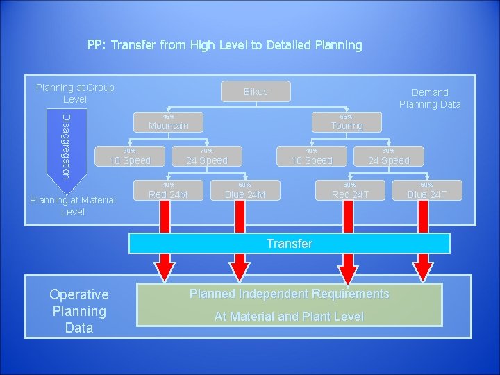 PP: Transfer from High Level to Detailed Planning at Group Level Bikes Demand Planning