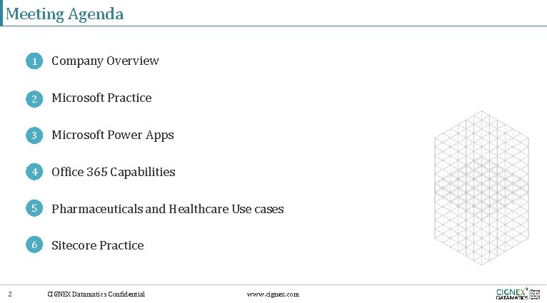 Meeting Agenda 2 1 Company Overview 2 Microsoft Practice 3 Microsoft Power Apps 4