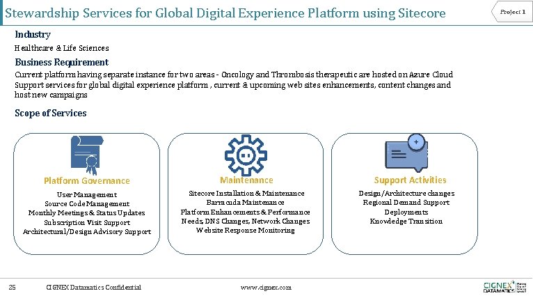 Stewardship Services for Global Digital Experience Platform using Sitecore Industry Healthcare & Life Sciences