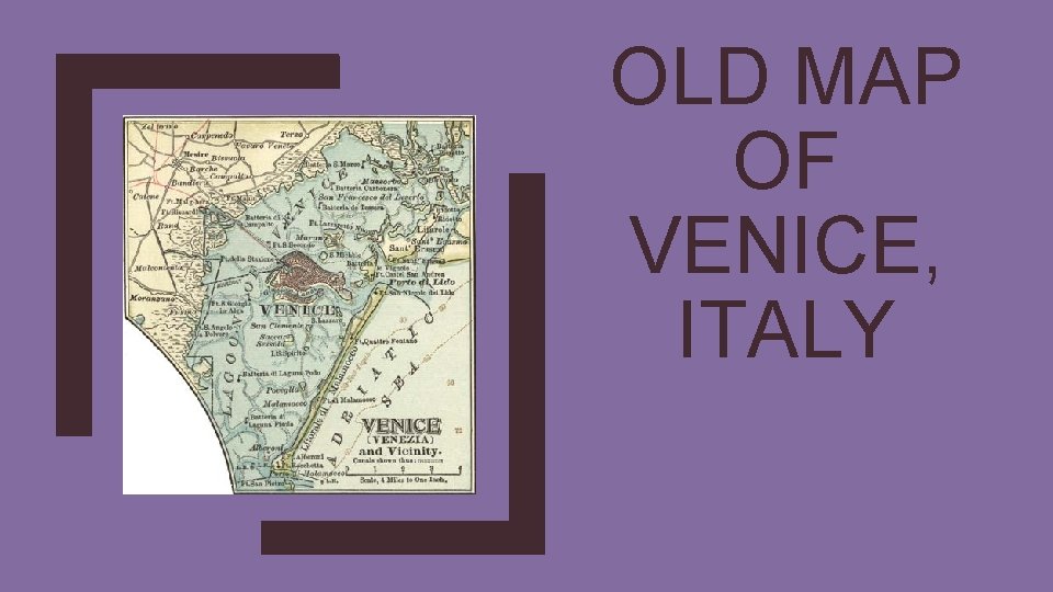 OLD MAP OF VENICE, ITALY 