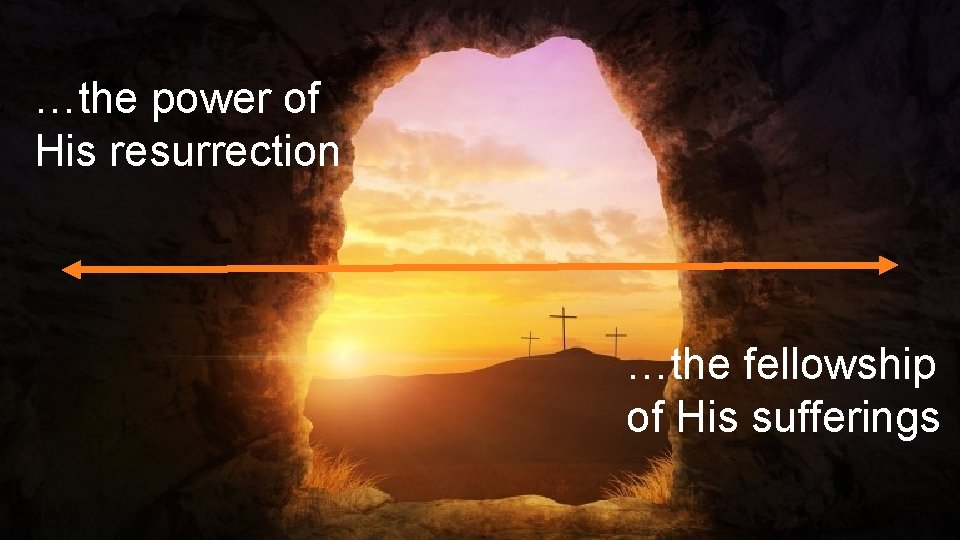…the power of His resurrection …the fellowship of His sufferings 