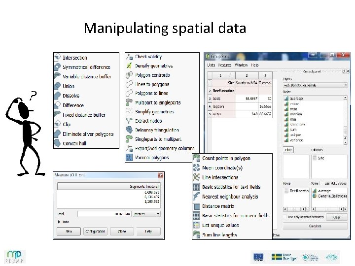 Manipulating spatial data 