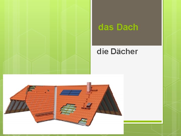 das Dach die Dächer 